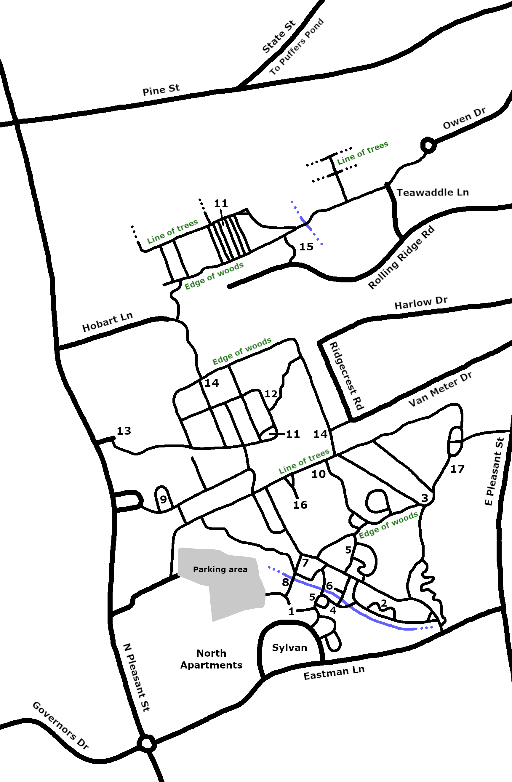 UMass Trail Map